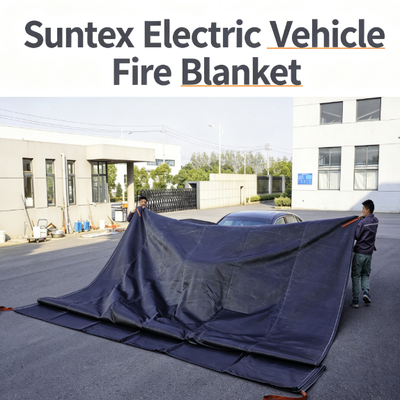 Copertura antincendio per auto elettrica grigio 550°C Resistenza termica grigio Copertura antincendio per veicoli elettrici, fibra di vetro resistente al calore