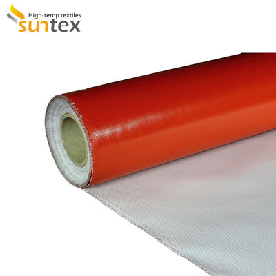 Fireproof Heat Resistant Silicone Coated Fiberglass Fabric 850g/m2 High Silica Fiberglass Cloth for Industrial Applications